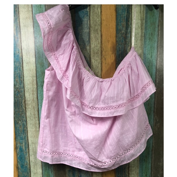 kate spade new york puckered one-shoulder top - Picture 2 of 3